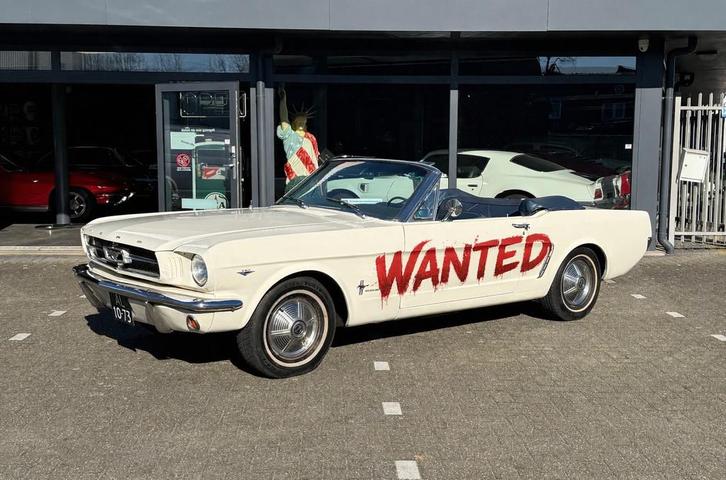 Gezocht Ford USA Mustang V8, Auto's, Oldtimers, Open dak, Ford USA, Benzine, Cabriolet, Automaat, Geïmporteerd, Wit, Blauw, Kunstmatig leder