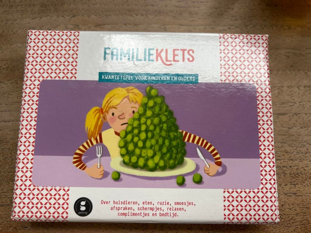 Familieklets Kwartetspel - Gezellig voor Jong en Oud, Drie of vier spelers, Ophalen of Verzenden, Zo goed als nieuw