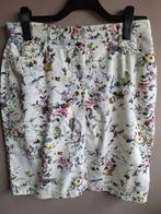 Nieuwe witte stretch rok bloemenprint van Peter Hahn, M/38, Maat 38/40 (M), Wit, Nieuw, Ophalen of Verzenden