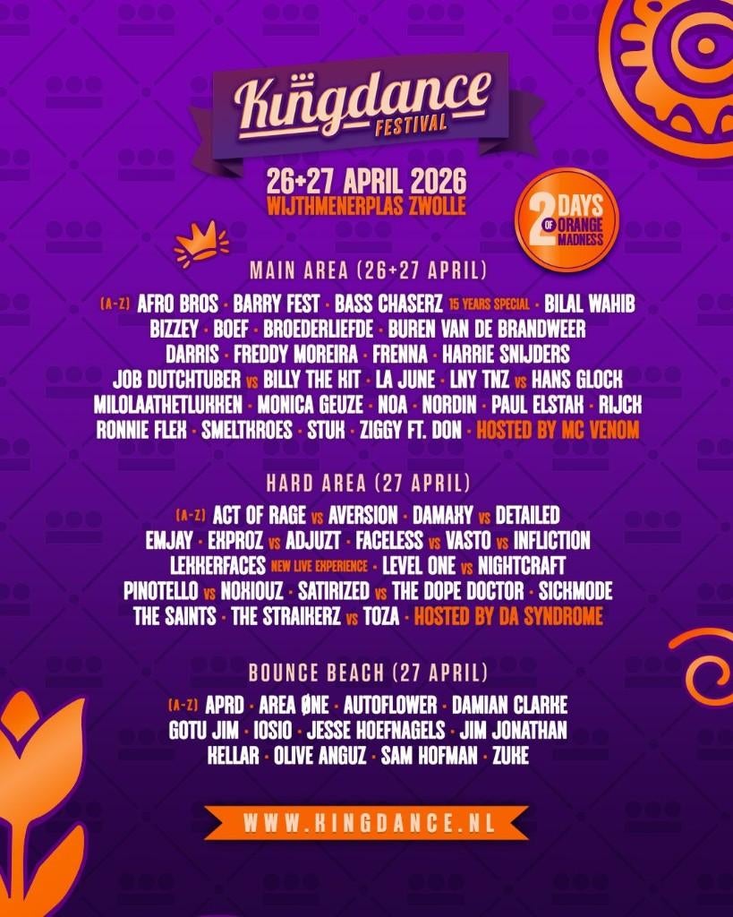 Kingdance Zwolle 26-27 april 2026, Tickets en Kaartjes, Evenementen en Festivals, Drie personen of meer, Meerdaags