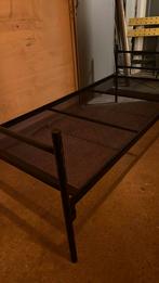 2x Industriële metalen bedframe – zwart – modern & stevig, Huis en Inrichting, Slaapkamer | Bedden, Ophalen, 90 cm, Eenpersoons