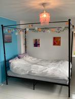 Hemelbed Vida XL 140x200 zwart, Ophalen, Gebruikt, Hoogslaper, 140 cm