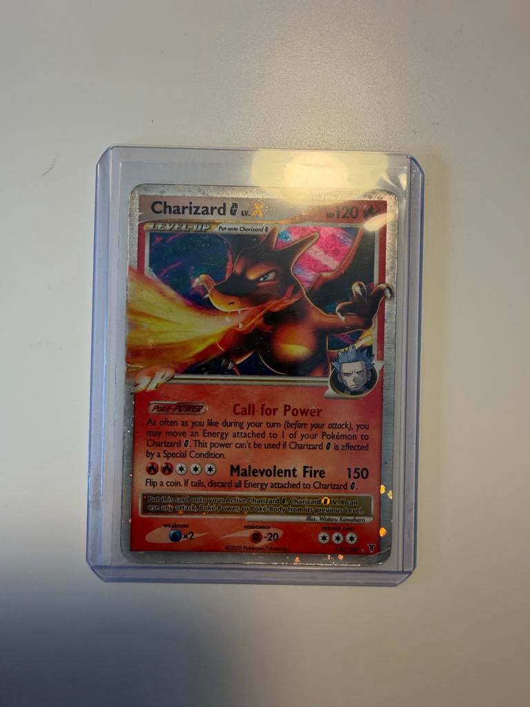 Pokémon Kaart Charizard G LV.X (2009), Ophalen of Verzenden, Gebruikt, Losse kaart, Foil