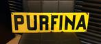 Purfina Benzine olie emaille reclamebord jaren 50, Ophalen of Verzenden, Gebruikt, Reclamebord