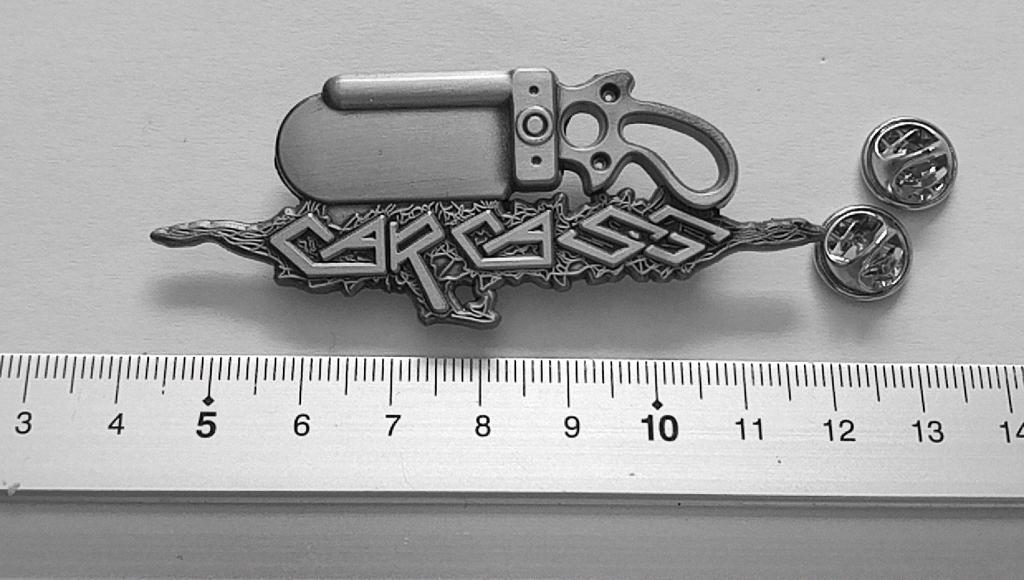 Carcass mooie  nieuwe Bonesaw pin badge speld metal, Verzenden, Nieuw, Overige typen