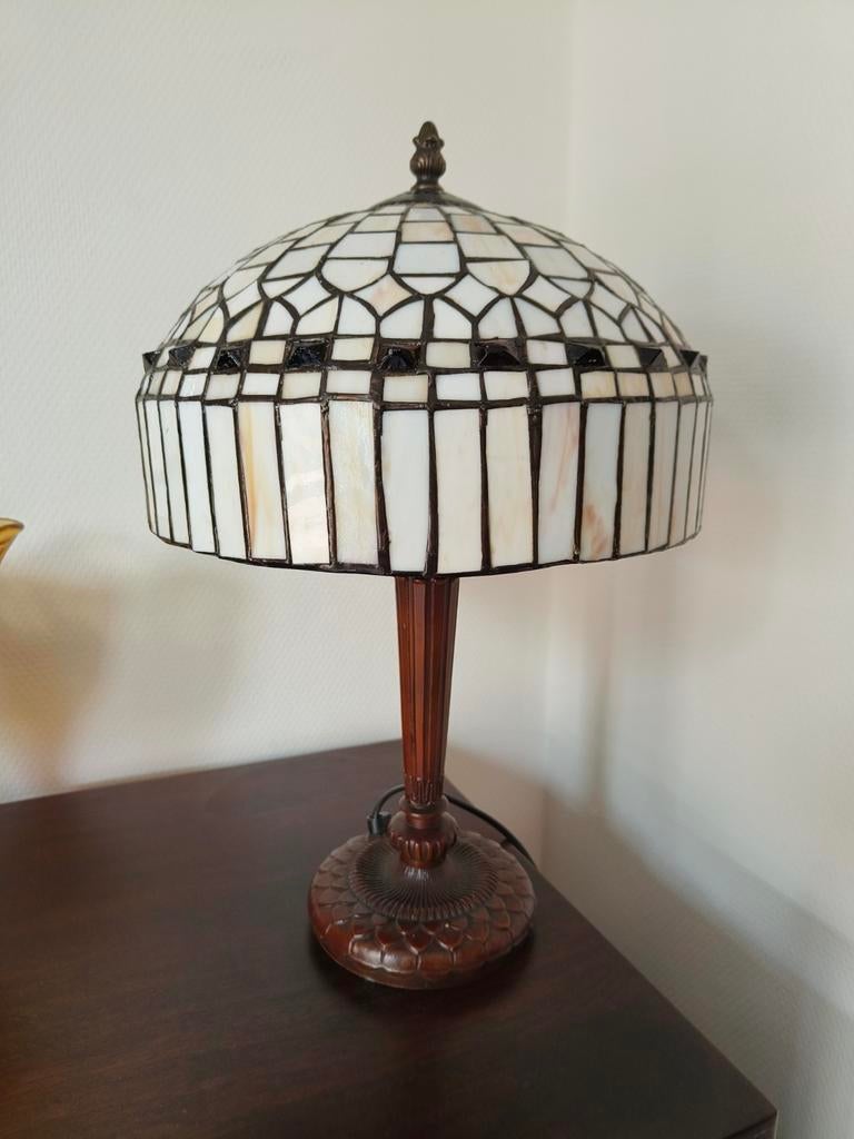 Tiffany stijl tafellamp voor onderdelen, Antiek en Kunst, Ophalen
