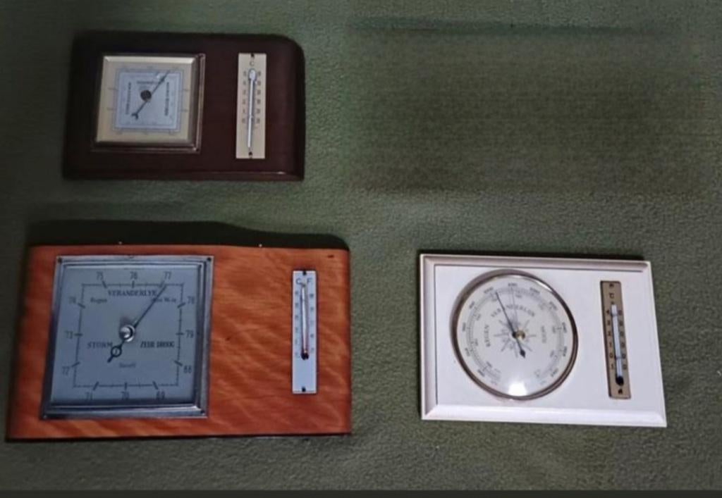 Vintage barometers, Ophalen of Verzenden, Gebruikt, Barometer