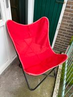 2x Breed Gestofferde Vlinderstoelen (tuin / terras / garden), Ophalen, Zo goed als nieuw