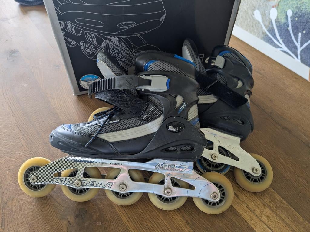 Nijdam Inline Skates Maat 40 (valt als 38/39) - 5 Wielen, Ophalen, Gebruikt, Inline skates 5 wielen, Overige merken