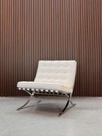 Knoll Barcelona Chair - Wit leder - Relax, Ophalen of Verzenden