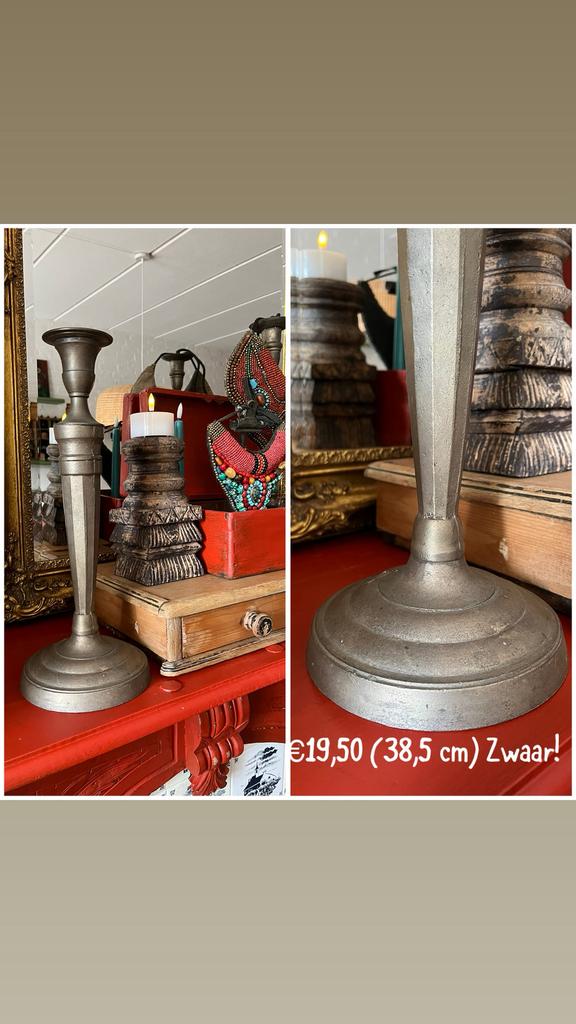 Brocante kandelaars, Ophalen of Verzenden
