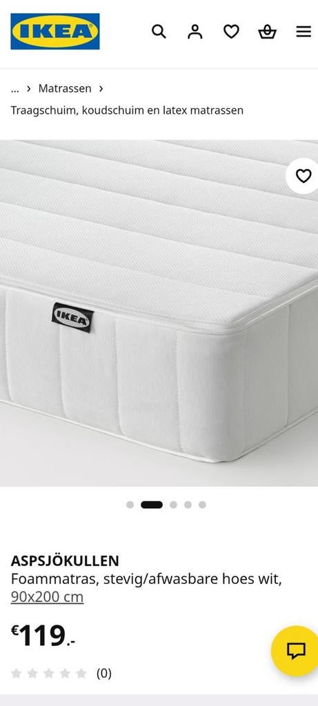 Ikea Matras 90X200 voor de Slaapkamer