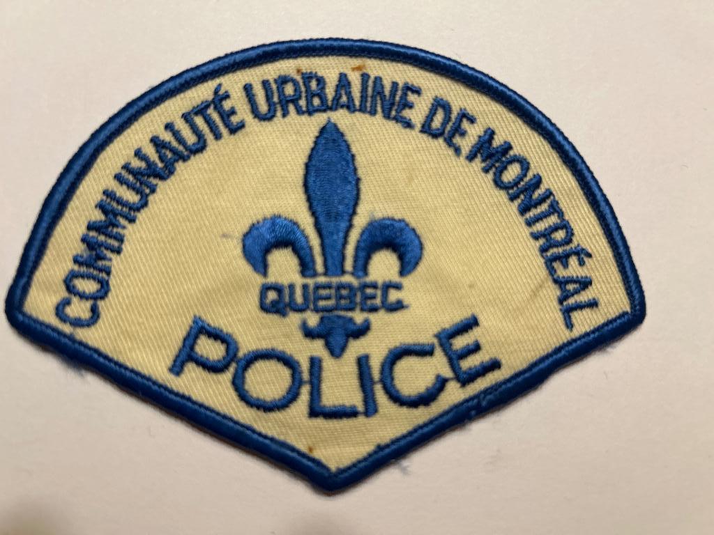 Vintage Montreal Police CUM Quebec patch Canada politie, Verzenden, Overige soorten, Overige gebieden, Embleem of Badge