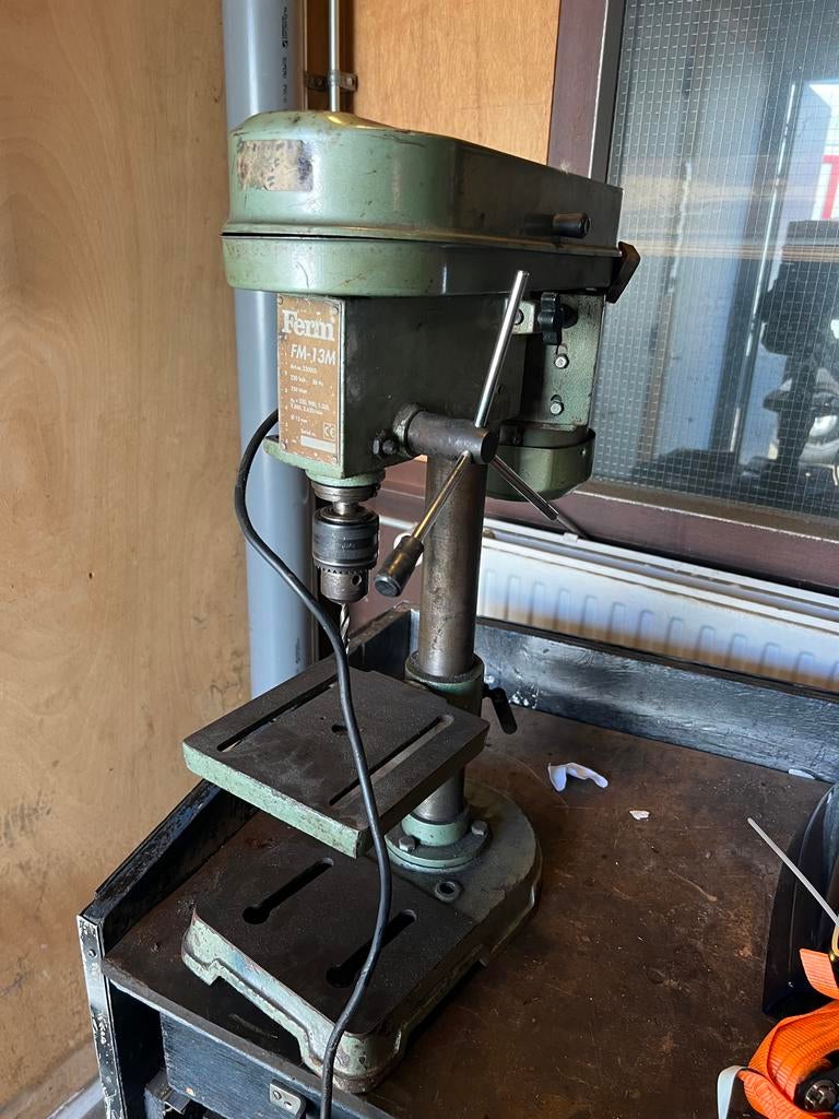 Ferm FM-13M Kolomboormachine - Robuust en Betrouwbaar, Ophalen, Gebruikt, Minder dan 400 watt, Kolomboormachine