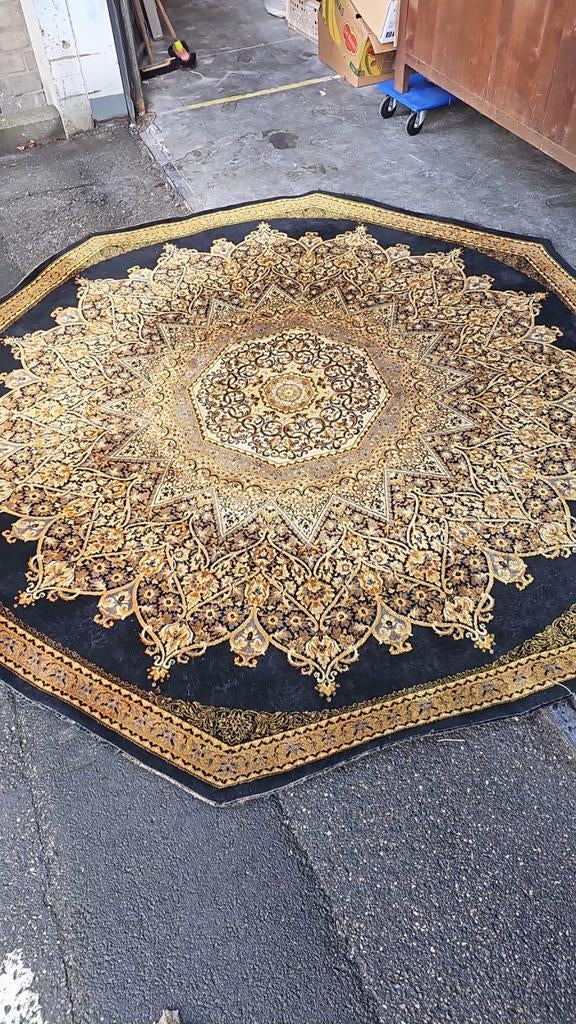 Prachtig groot vintage 8 hoekig Perzisch tapijt 250cm !, Perzisch, 200 cm of meer, Ophalen of Verzenden, Zo goed als nieuw