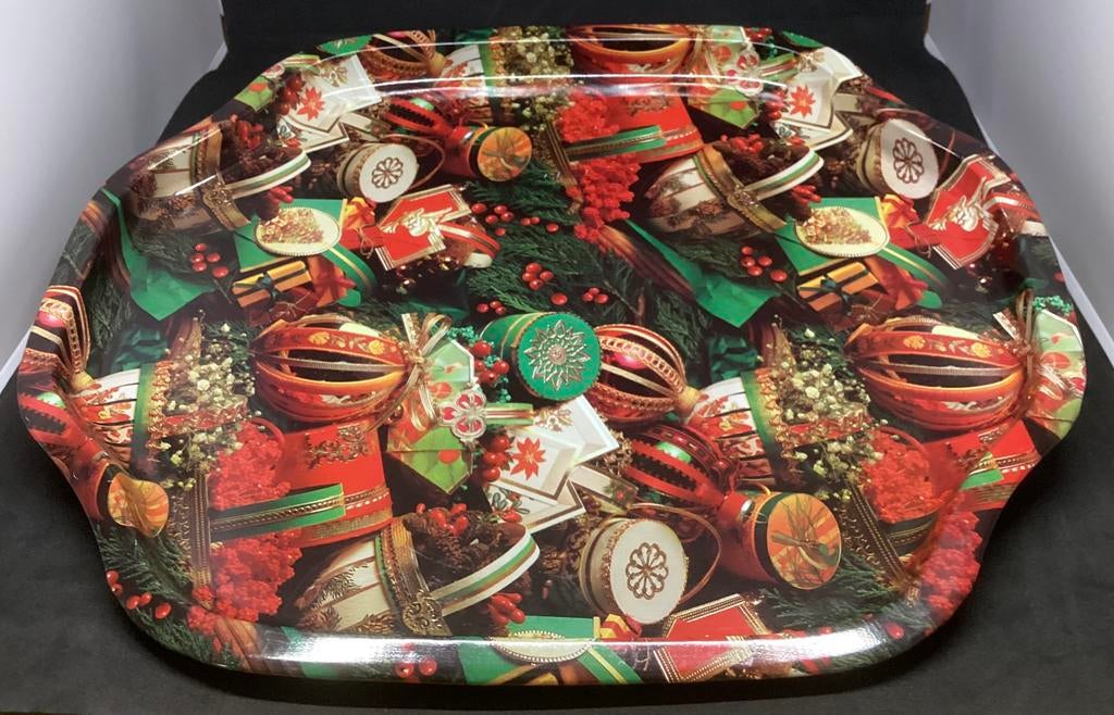 Retro kerstdienblad, Diversen, Kerst, Ophalen of Verzenden, Zo goed als nieuw