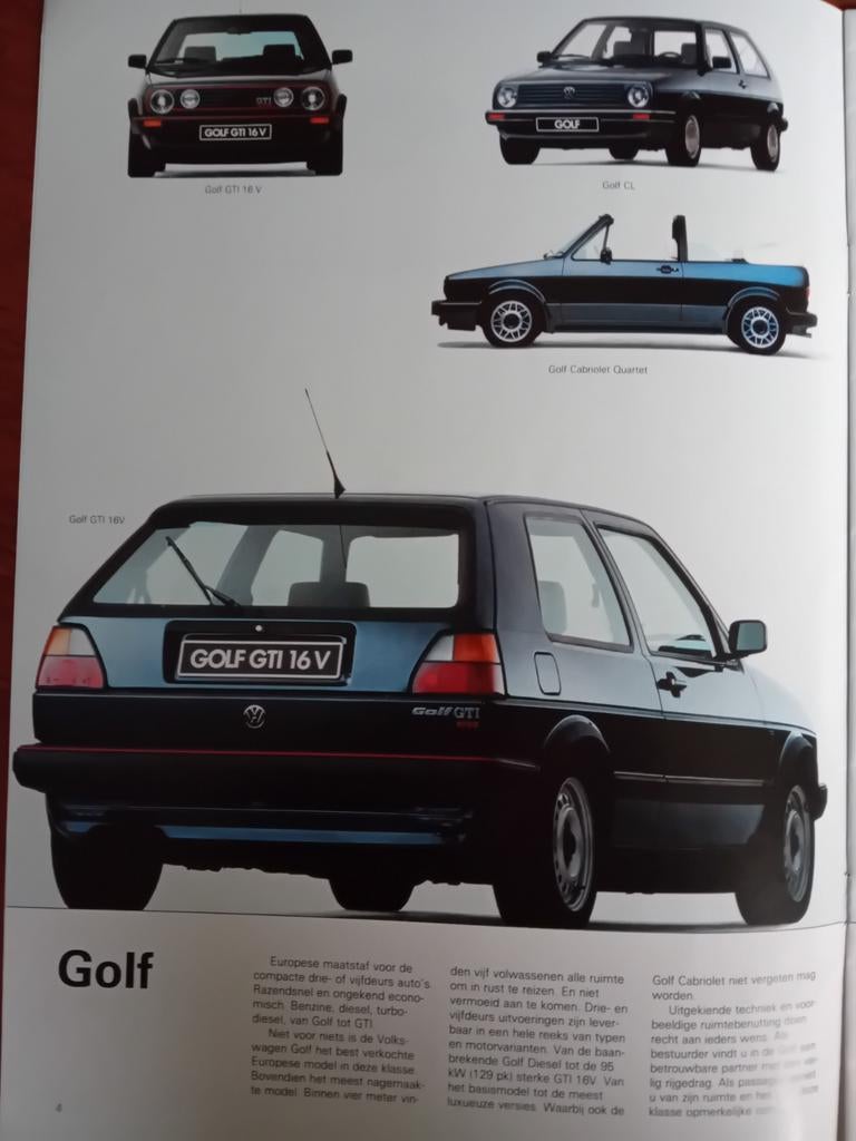 Brochure Volkswagen programma 1989, Boeken, Ophalen of Verzenden, Zo goed als nieuw, Volkswagen
