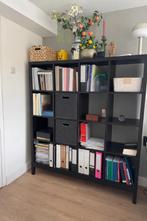 Kallax kast ikea zwart bruin vakken, Ophalen, 150 tot 200 cm, Zo goed als nieuw, 150 tot 200 cm