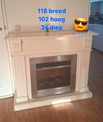 Elektrische haard met schouw - 118x102x34 cm, Huis en Inrichting, Ophalen, Gebruikt, Vrijstaande haard, Elektrische haard