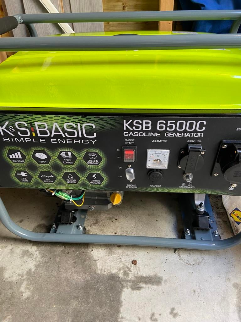 Nieuwe K&S 6500C Benzine Aggregaat - 5,5 Kw continu, Ophalen, Nieuw, 5 tot 10 kVA, Benzine