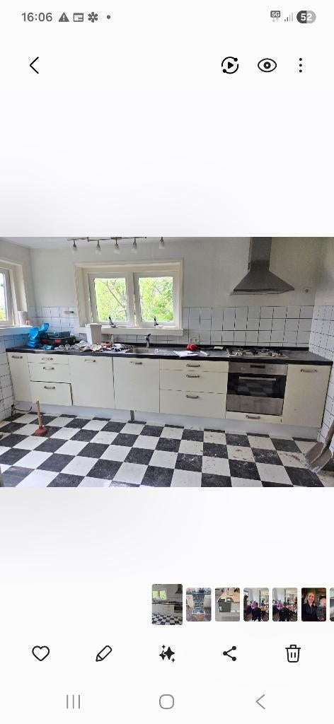 Keuken, Huis en Inrichting, Keuken | Keukenelementen, Ophalen, Gebruikt, Wit, 200 cm of meer
