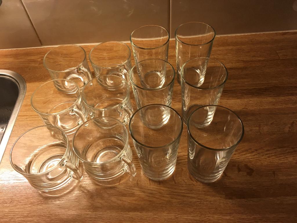 2x6 Duralex drinkglas en mok + kop en schotel Bodum, Ophalen of Verzenden, Overige stijlen, Kop(pen) en/of Schotel(s), Glas
