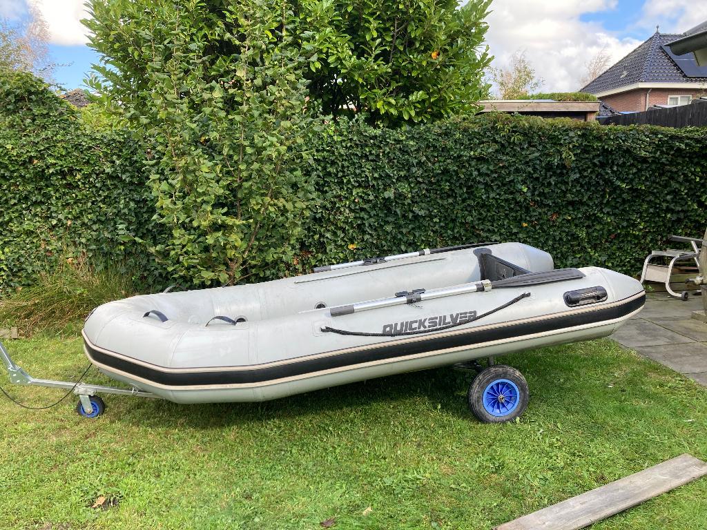 quicksilver rubberboot 320 sport met yamaha 4pk motor, Ophalen, Aluminium, Quicksilver, Gebruikt