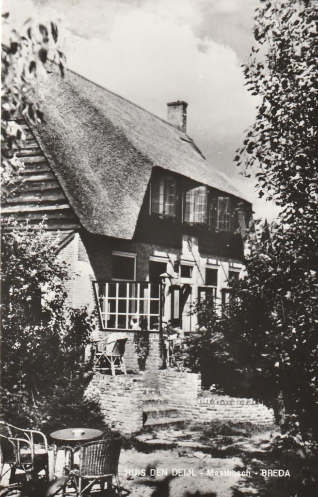 Breda - Huis Den Deijl in het Mastbosch., Ophalen of Verzenden, 1960 tot 1980, Ongelopen, Noord-Brabant