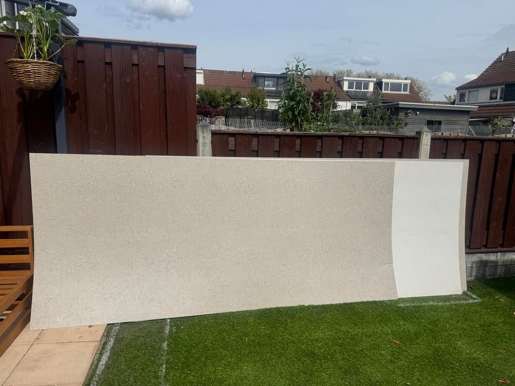 PVC wandpanelen grijs/beige 120x280, Ophalen, Gebruikt, Overige materialen, Minder dan 20 mm