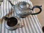 Antieke verzilverde theepot en roomkan Civic Sheffield, Antiek en Kunst, Ophalen of Verzenden