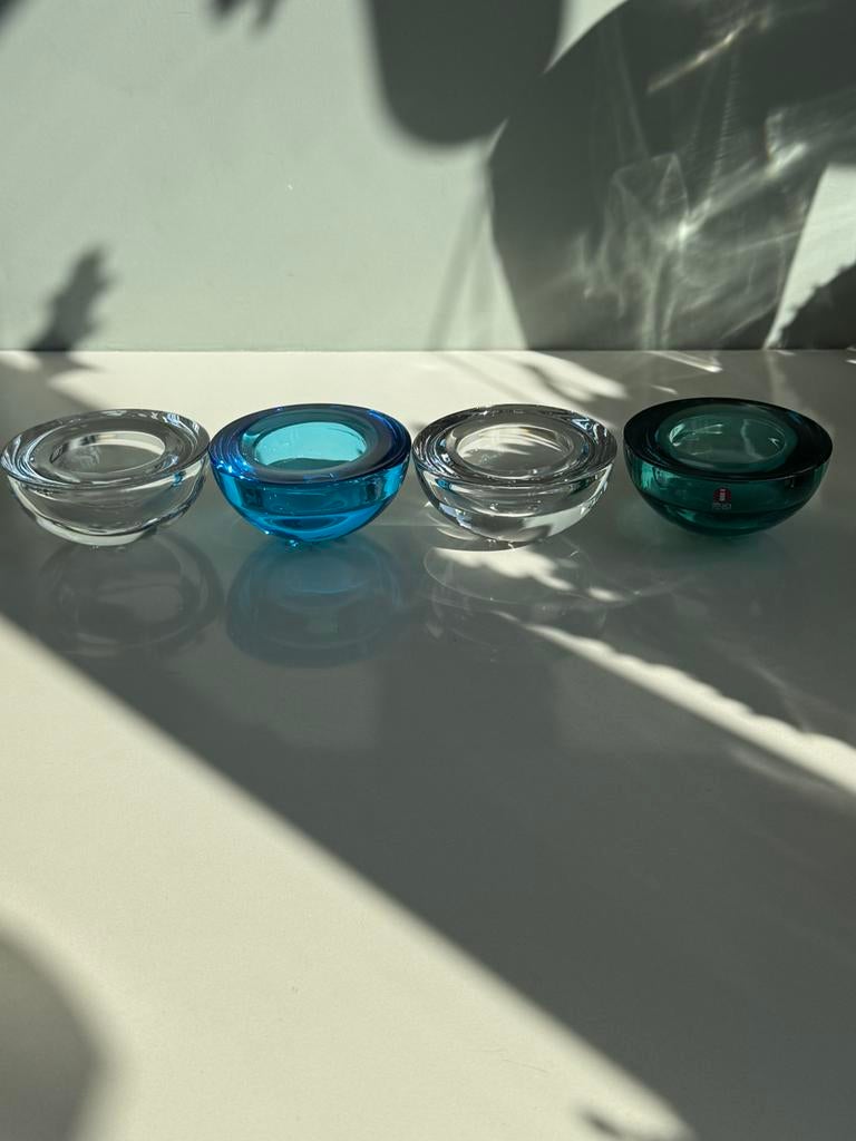 4 Iittala Ballo waxinelichthouders, Ophalen of Verzenden, Zo goed als nieuw, Overige materialen, Minder dan 25 cm