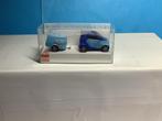 Busch Smart Fortwo met clevertrailer Swisscom 1:87, Ophalen of Verzenden, Nieuw, Auto
