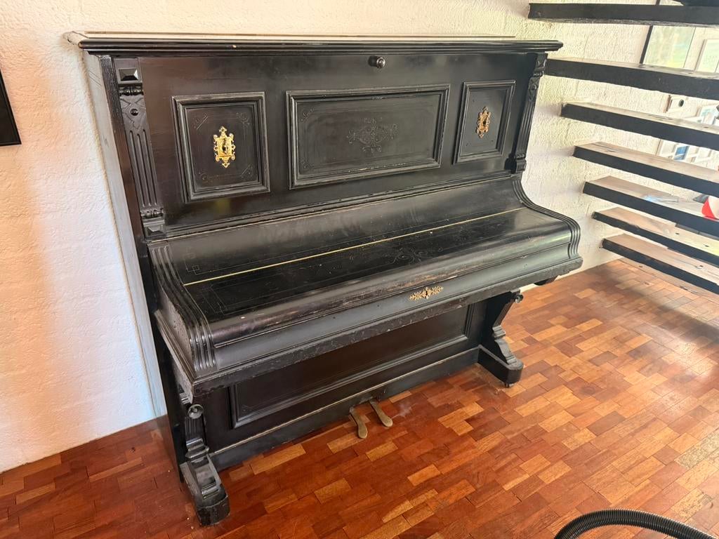 Antieke Th. Mann & Co (Bielefeld) drankkast decoratief, Huis en Inrichting, Ophalen, Hout, Gebruikt, Brocante