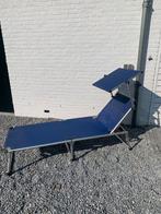 Lichtgewicht opvouwbare ligbed met zonneluifel, Tuin en Terras, Ophalen, Gebruikt, Aluminium