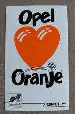 Sticker Opel houdt van Oranje 1988., Verzamelen, Stickers, Verzenden, Gebruikt, Sport