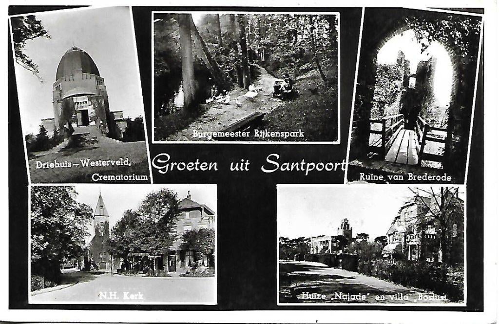 Santpoort- -5-luik., Verzenden, 1960 tot 1980, Gelopen, Noord-Holland