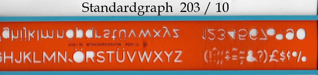 Sjabloon 203 / 10 -- standardgraph 203 / 10, Hobby en Vrije tijd, Tekenen, Ophalen of Verzenden, Zo goed als nieuw, Overige typen