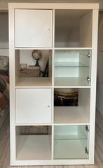 IKEA Kallax kast 8 vakken wit met 2x deurtjes 2x vitrinekast, Ophalen, Gebruikt