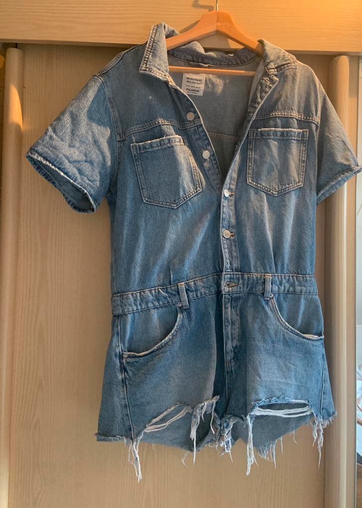Spijker jumpsuit XL Pull & Bear - Goede staat, Kleding | Dames, Jumpsuits, Gedragen, Maat 46/48 (XL) of groter, Blauw, Ophalen of Verzenden