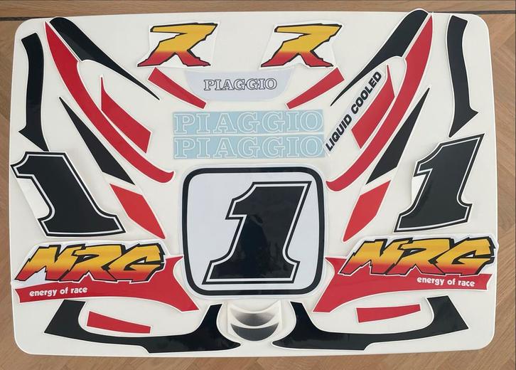 Piaggio NRG Sticker Set - Complete Kit, Fietsen en Brommers, Brommers | Toebehoren, Nieuw, Overige typen, Verzenden