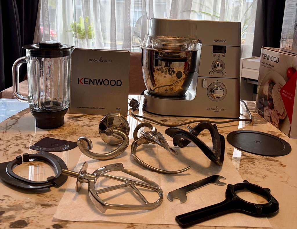 Kenwood Cooking Chef Major, Witgoed en Apparatuur, Keukenmixers, Gebruikt, 4 liter of meer, 3 snelheden of meer, Vaatwasserbestendig