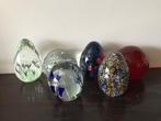 Zes glazen Press-papier(Murano en Jabionski), Ophalen of Verzenden