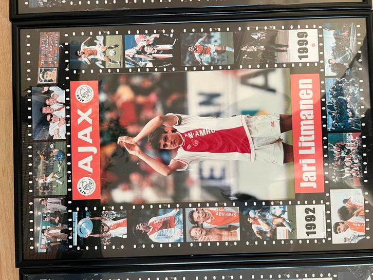 Ajax fotolijsten met spelers en kampioenschappen, Verzamelen, Sportartikelen en Voetbal, Gebruikt, Poster, Plaatje of Sticker