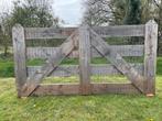 Robuust houten poort met gaas, Ophalen, Met poort, Gebruikt, Tuinhek