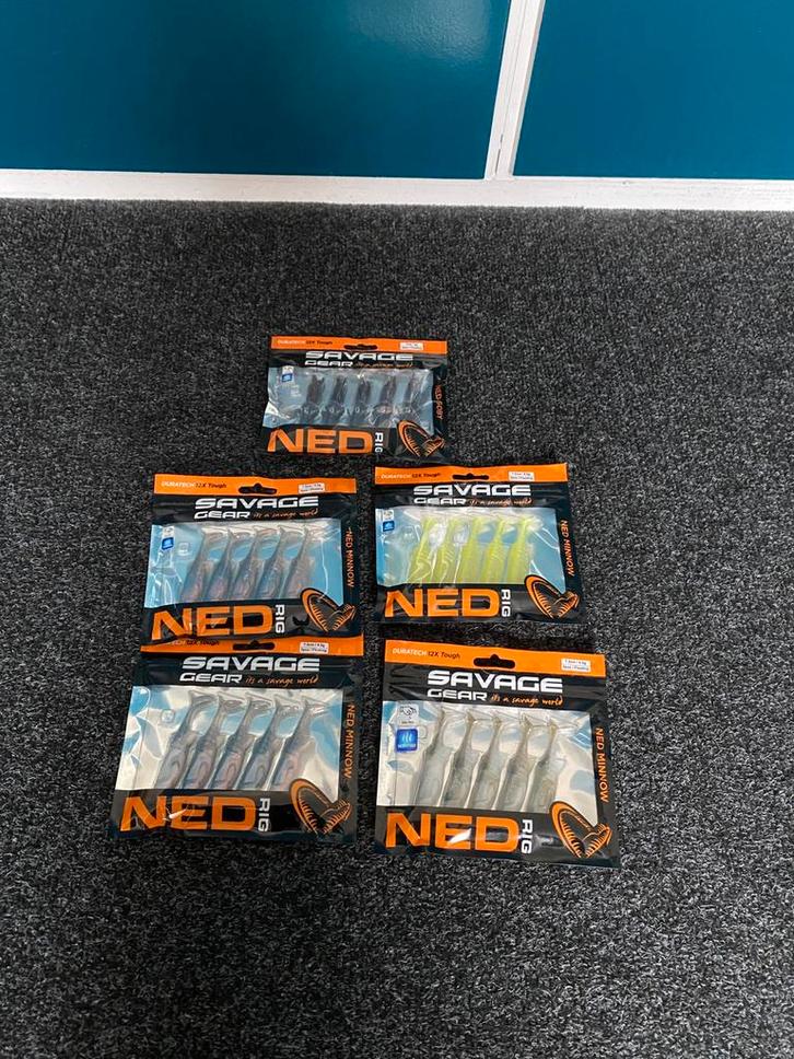 SALE Laatste 5 pakken Savage Gear Ned Rig, Watersport en Boten, Hengelsport | Roofvissen, Nieuw, Overige typen, Ophalen of Verzenden