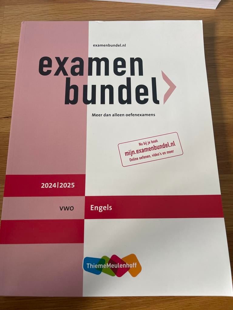 Examenbundel VWO Engels 2024/2025 + online oefenmateriaal, Ophalen of Verzenden, Nieuw, VWO, Engels