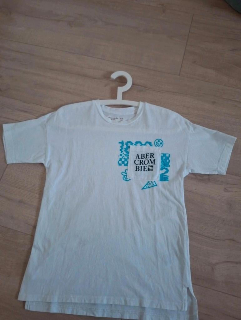 Abercrombie&Fitch shirt maat 152 wit blauw zwart, Kinderen en Baby's, Kinderkleding | Maat 152, Abercrombie & Fitch, Ophalen of Verzenden