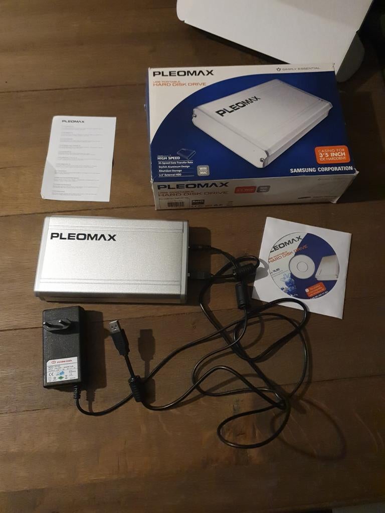 Pleomax 160gb 3.5 inch externe harde schijf, Computers en Software, Harde schijven, Ophalen of Verzenden, Laptop, USB