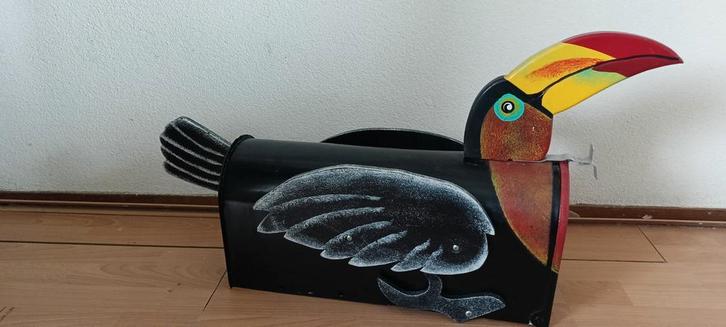 Unieke metalen US mailbox brievenbus in Toekan stijl, Tuin en Terras, Brievenbussen, Ophalen of Verzenden