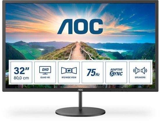 AOC V4 Q32V4 - 32 inch QHD IPS Monitor, Computers en Software, Monitoren, IPS, ., Ophalen of Verzenden, Zo goed als nieuw